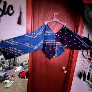 Homemade hippie long sleeve top💙💜